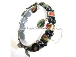 Magnetic Hematite Religious Sealed Icon Bracelet 7.8inch